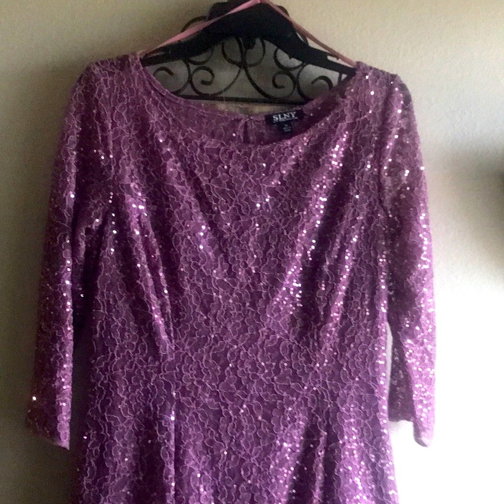 Pink Sequin SLNY dress